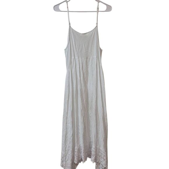 Free People Intimately White Slip Dress w Adjustable Spaghetti Straps EUC - Picture 2 of 15
